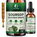 (2 balenia) Organic Soursop Graviola Liquid Drops, Soursop Extract Organic Pure for Natural Antioxidant, Cell Support & Regeneration, Immune Boost, Soursop Bitters Liquid Rich in Multivitamín - 2 FL OZ