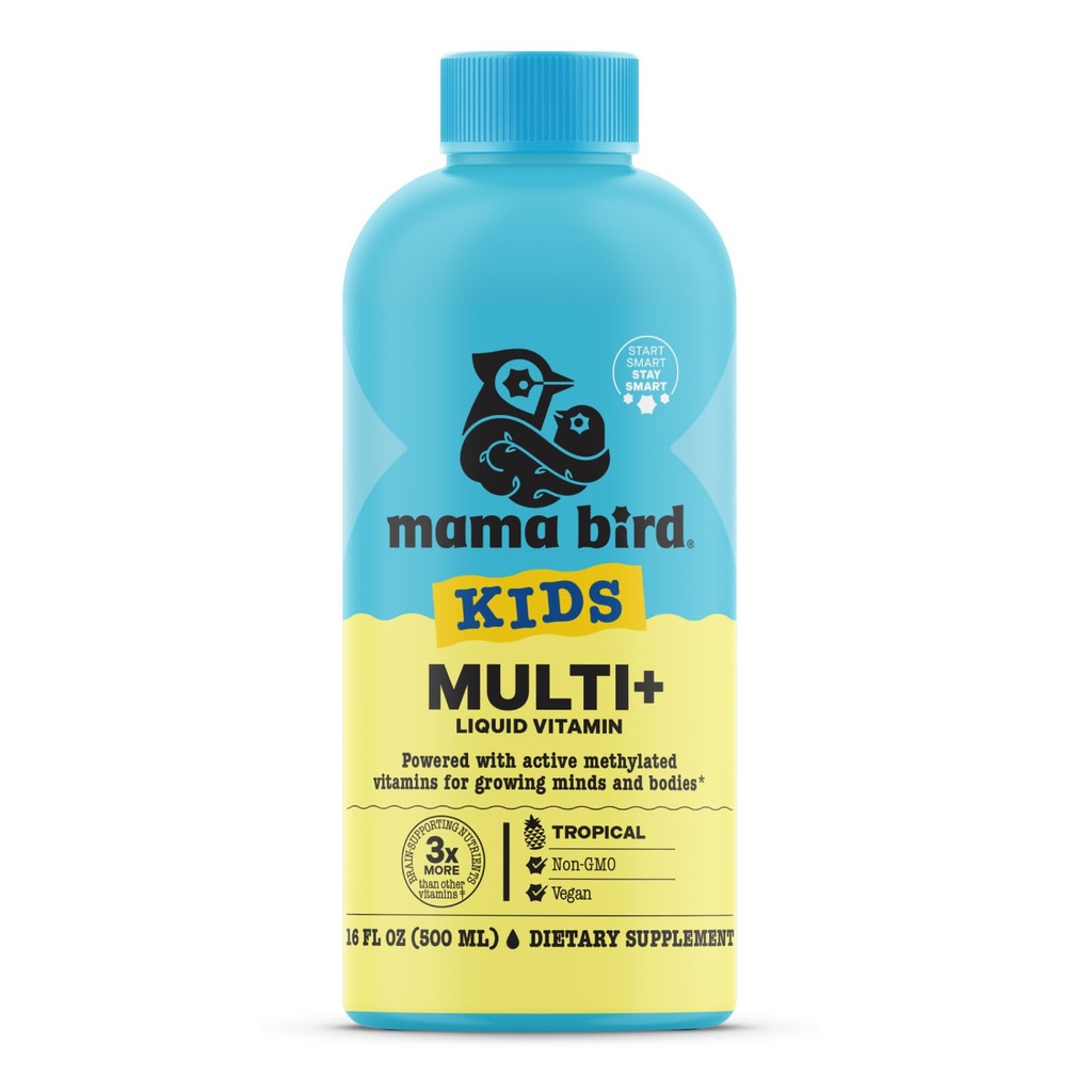 Najlepšie Nest Wellness Kids Multi Plus - Brain Health Suplement for Kids - Tekutý multivitamín s metylovanými vitamínmi - Nutritional Supplement Aids Immune Health - Tropical Flavor, 16 fl oz