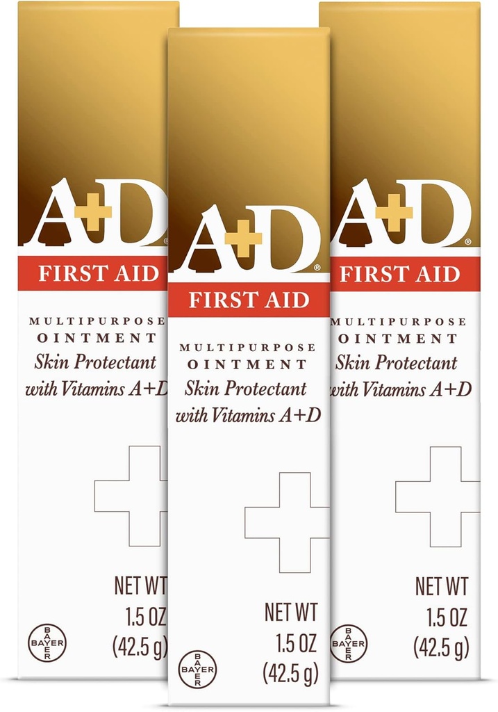 A+D masť prvej pomoci, viacúčelový suchý kožný zvlhčovač a chránič kože, 1,5 Oz (pack of 3)