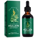 Mullein kvapky pre Pľúca 2 Fl Oz - Mullein Leaf Extract pre Pľúca s chlorofylom - Prírodné bylinné doplnky pre Pľúca čistenie, Podpora dýchania, Boosts Imunity, Tráviace wellness