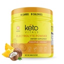 Keto Vitals Electrolytes Powder - Bezcukrový Keto Electrolytes Powder s draslíkom, horčíkom, sodíkom a vápnikom - Bez cukru Elektrolytový nápoj Mix a hydratačný Powder, 60 Servisov, Ananás Coconut