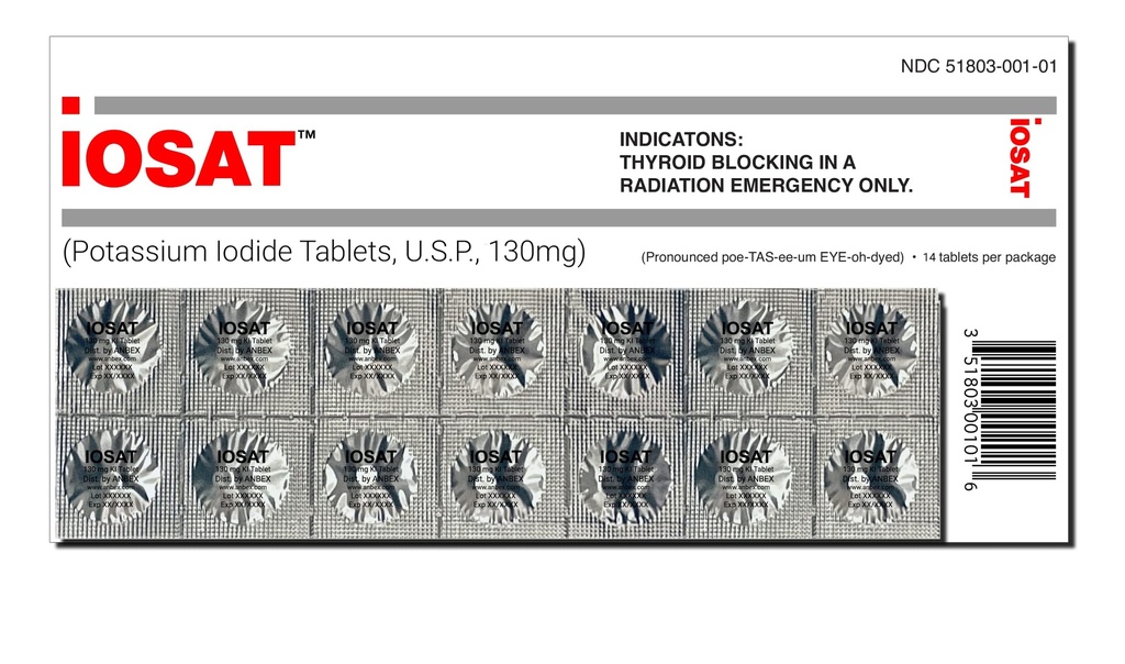 Tablety jodidu draselného - 14 130 mg tablety