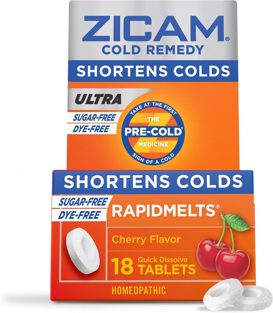 Zicam Cold Remedy Zinok Rapidmelts, Cherry Flavor, 18 Počet (Pack of 1)