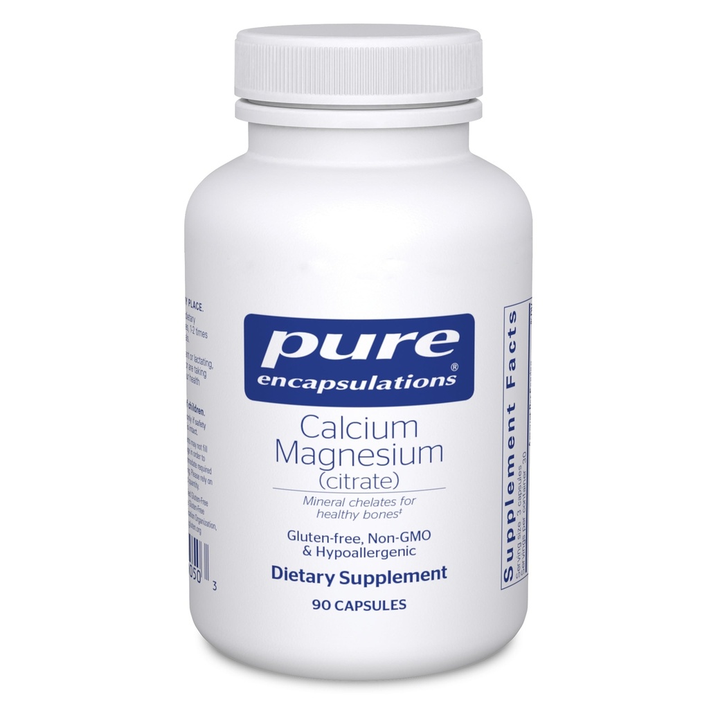 Pure Enkapsulations Calcium Magnézium (Citrate) - 240 g Calcium & 240 g Magnézium - Bone Health Support - Non- GMO & Vegan - 90 Kapsule