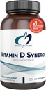 Designs for Health Vitamín D Synergy - 2000 IU Vitamín D with K Supplement - Supports Healthy Moods, Bone Health + Immune Health for Adults - VIT D3 + Vitamin K - Gluten Free + Non-GMO (240 Kapsule)