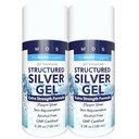 Koloidné striebro Gél Extra sila - 35ppm Aktivovaný koloidné striebro Gél pre maximálnu potenciu - Made in USA - Štruktúrovaná formula v pohodlnom 2 balení