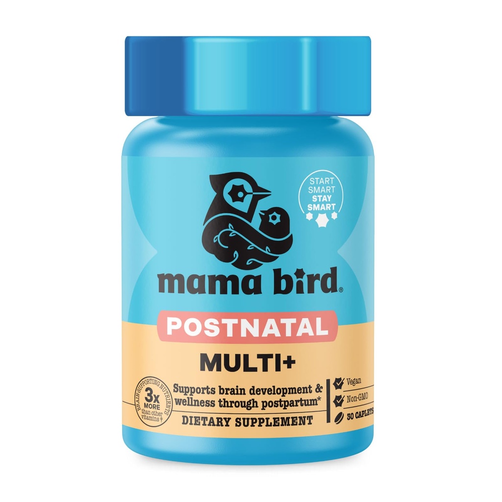 Najlepšie Nest Wellness Mama Bird Postnatálne vitamíny pre dojčenie a popôrodné, celé jedlo Organické zmes, Metylované vitamíny, Vegan, Raz denne, 30 Ct