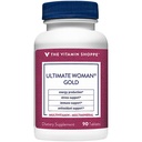 Vitamín Shoppe Ultimate Woman Gold Multivitamín - so železom, B Vitamíny a vitamín D3 a viac na podporu výroby energie, kostného a imunitného zdravia - Glutén bez multiminerálu (90 tabliet)