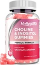 Prenatálne cholín Inozitol Gummies, Chewable Choline Supplement with DHA, Prenatal Vitamin for Women & Kids, Support Nervisive System, Immune & Brain Health, Vegan Strawberry Flavor, Free Sugar, 60 Ct