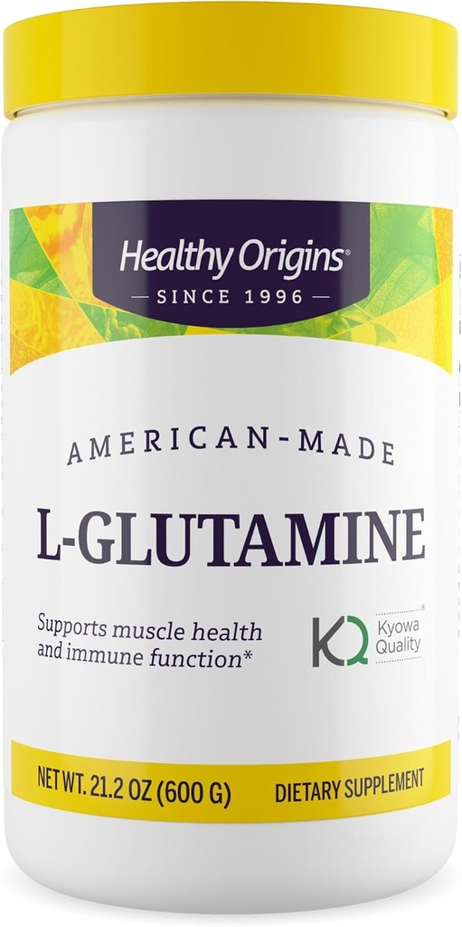 Zdravý pôvod L-glutamine (American-Made, Non-GMO), 21,2 Ounce