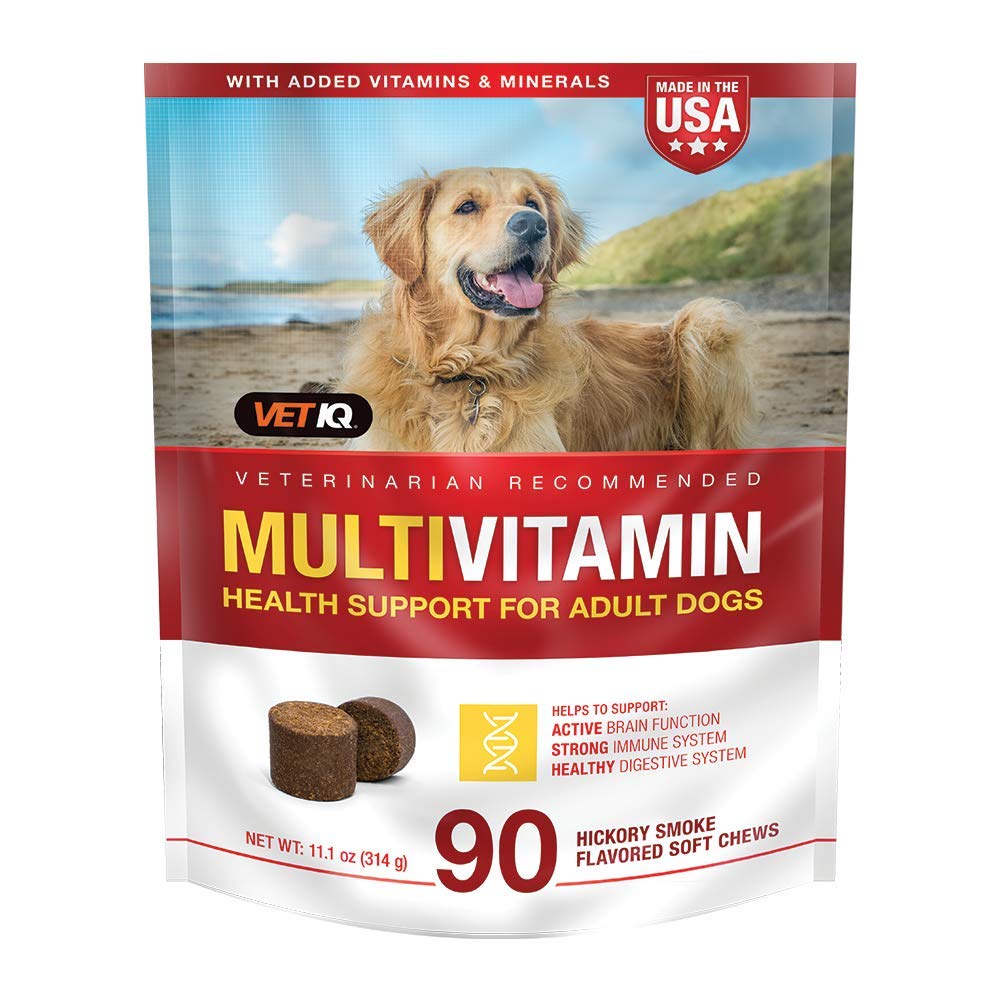 VetIQ Multivitamínový doplnok pre psy, Zdravotná podpora Supplement Soft Chews, 90 Počet