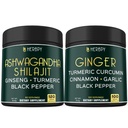 Bundle 5in1 Ashwagandha Shilajit & 5in1 Ginger Supplement - Podpora srdca, trávenie zdravie a imunitné