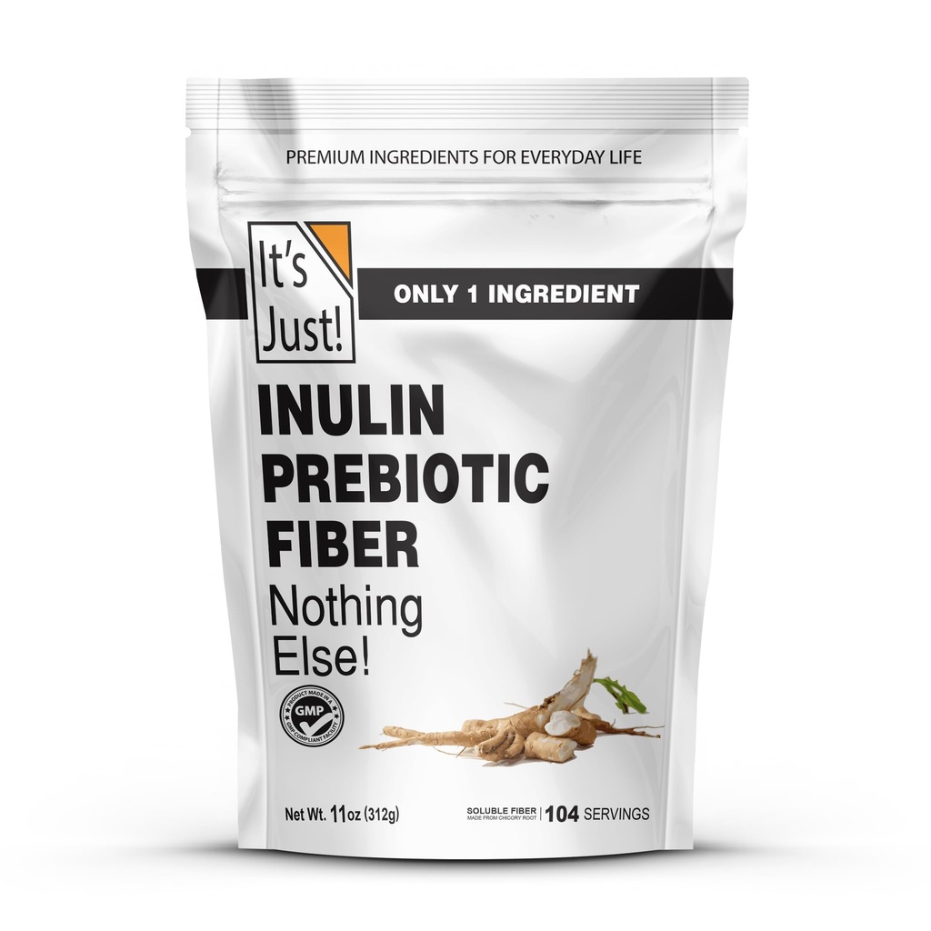 Je to len! - Inulin Prebiotické Fiber, Rozpustná voda, korene čakanky prášok, podporuje Gut zdravie, Made in USA, Product of Belgium, Vegan / Keto Friendly