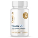 Zenith Labs Vision 20 Očné vitamíny - luteín, Zeaxantín, a čučoriedky extrakt - podporuje kmeň očí, a zdravie očí - Karotenoid Blend