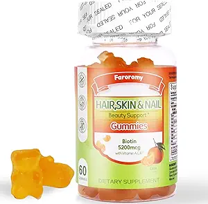 Multivitamínové Gummy pre dospelých 5200mcg Biotín, Citrus ochutené denne Multivitamíny s vitamínmi A, C, D3, E, B6 a B12, Zinok-Skin, Rast vlasov, všetko cez zdravie