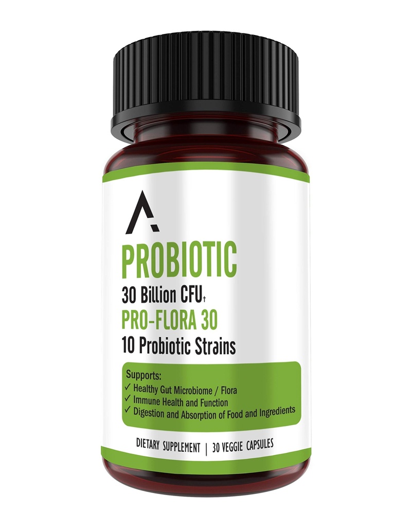 Ascendant Nutrition Bacillus Subtilis Probiotic - 30 miliárd CFU Multi-kmeň probiotiká pre ženy a mužov - Podpora Digestive and Gut Health - 30 kapsúl