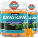 Kava Kava Gummies, bez cukru Pokojné Gummy w/Rhodiola Rosea, Ashwagandha, L-Theanine, GABA, Melatonin-Free Kava Blend pre Relaxáciu, Pokoj a zaostrenie - Alternative to Kava Powder Capsules, Vegan 120 Ct