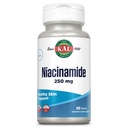 KAL Niacínamid 250 mg tablety, vitamín B3 doplnok pre zdravie pokožky, energetický metabolizmus, Nerv, podpora cirkulácie a trávenia, zvýšená absorpcia ActivTabs, Vegan, 100 Servings, 100 tabliet