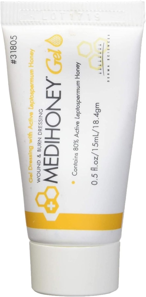 Vylepšená medihoney gélová rana a a popálenina z Derma Sciences, 0,5 oz,