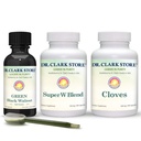 Dr Clark Store Intestine Support & Cleanse Kit - s originálnou zelenou tinktúrou z Black Walnut Hulls, Wormwood, a Cloves-Helps Udržujte optimálnu črevnú funkciu