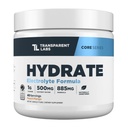 Transparentné Labs Hydrate Prirodzene Sladené Elektrolyty Powder - Hydratácia Prášok Elektrolyty s kokosovou vodou, Vápnik, Taurín, & Draslík - 40 Slúži, Peach Mango