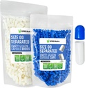 XPRS Nutra Oddelené kapsule Veľkosť 00-1000 Počet prázdnych želatíny Kapsule oddelené vo vreckách - Premium Prázdne 00 Tabletky pre DIY Supplement Filling (modrá/biela)