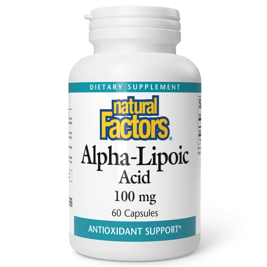Prírodné faktory Kyselina alfa-lipoová 100 mg kapsuly, 60-Count