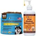 Natural Dog Company Wellness Bundle pre psy, Salmon Oil pre psy, multivitamín a doplnok, Svrbenie Relief