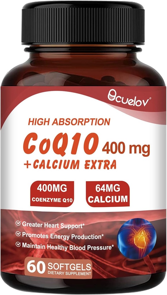 CoQ10 400mg Kapsule, Koenzým Q10 Vysoko absorpčné doplnky 