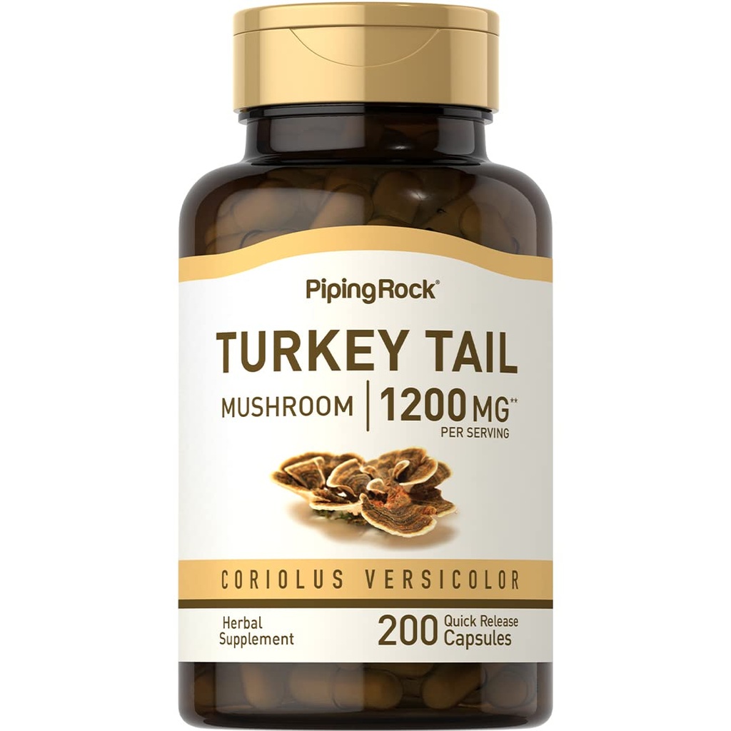 Piping Rock Turkey chvostové mušľa Kapsule 1200mg 