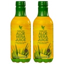 Forever Living - Aloe Vera Juice - Citrónová vápno chuť s čistým vnútorným Leaf Gel - podporuje zažívanie a imunita - 1L každý (balenie 2)