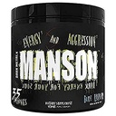 DARK METAL Inc. Manson High Stim Pre Cvičenie Powder, Energy Focus Strength, Naložené s Beta Alanyne L-karnitín Kofeín Infinergy, 35 Srvgs, Blue Malina
