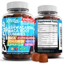 Ashwagandha Maca Root Gummies s senovka grécka Hibiscus Slippery Elm Saffron Extract & Beta karotén 