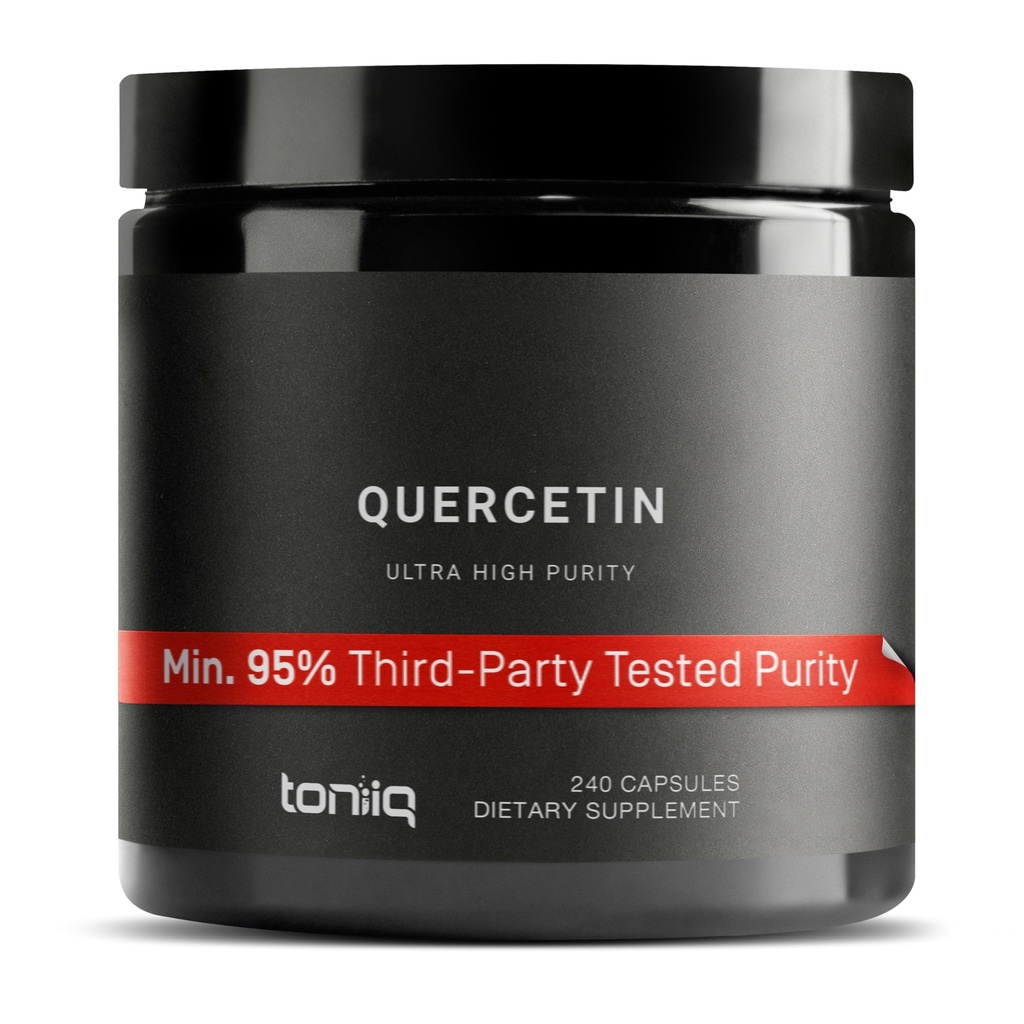 Toniiq Ultra kapsuly s vysokou čistotou Quercetin - 95%+ Vysoko očistené a biologicky dostupné - 1000mg per serving - 240 Kapsule Quercetin Supplement