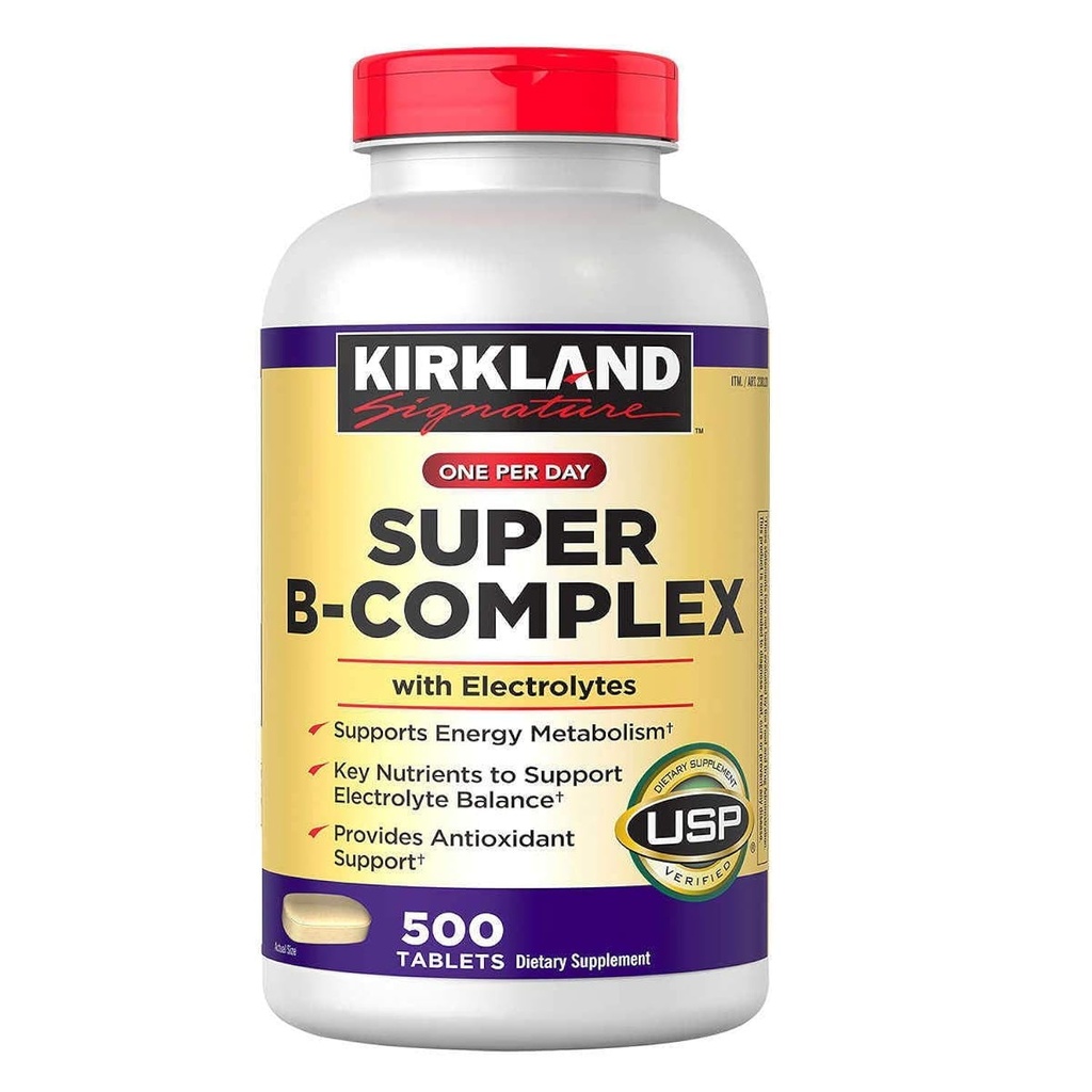 Kirkland Signature Super B- Complex (2-Pack) s elektrolytom (2 x 500 tabliet)
