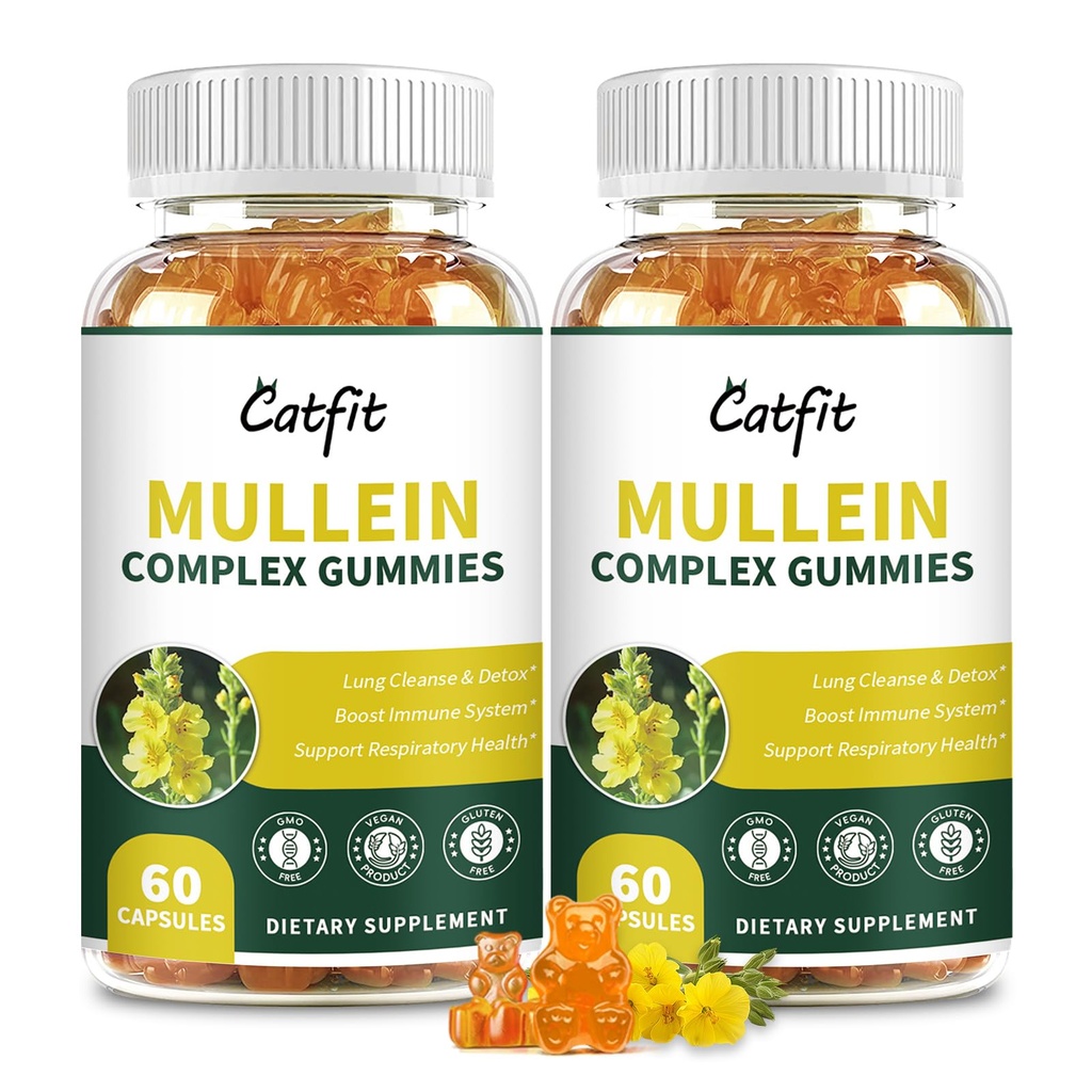 (120 ks) Mullein Gummies for Lungs Detox