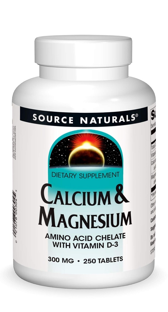 Zdroj Naturals Calcium & Magnézium, Amino Acid Complex s vitamínom D-3, 300 mg - 250 tabliet