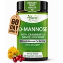Pure by Nature D-Mannose with Cranberry and Dandelion Root, 120 Count