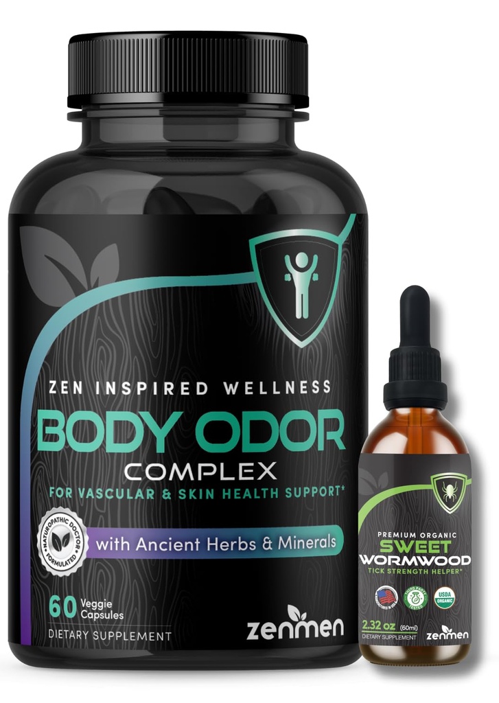 Zenmen Celková Wellness Bundle: Body Odor Supplement a Sweet Wormwood Tincture Bundle