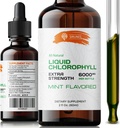 Tekuté chlorofylové kvapky - prírodný sodík meďnatý chlorofylín extrakt - očistiť a podporiť imunitný systém a energiu prirodzene - Vegán, Non-GMO diétne zelené Tinktúra - 2 fl. Oz fľaša