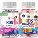 Horčík Gumičky pre deti 500 mg a železné Gumies pre dospelých - železo Vitamíny s vitamínom C