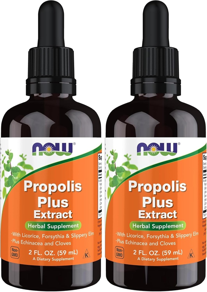 Teraz doplnky, Propolis Plus extrakt kvapalina s kvapkadlom, bylinné doplnky, 2-Ounce (Stoj 2)