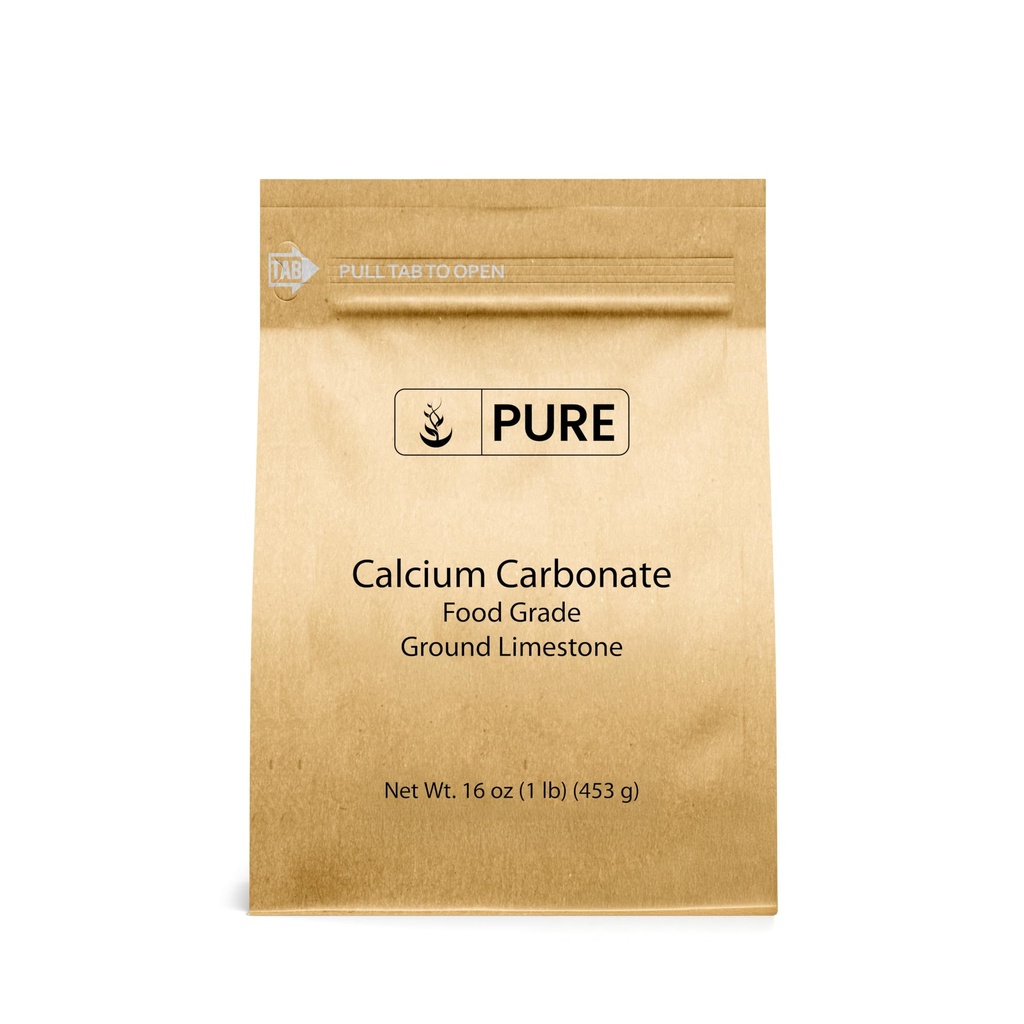 Pure Original Ingredients Calcium Carbonate (1 Lb) Dietary Supplement, Food Conservative, Acid Neutralizer