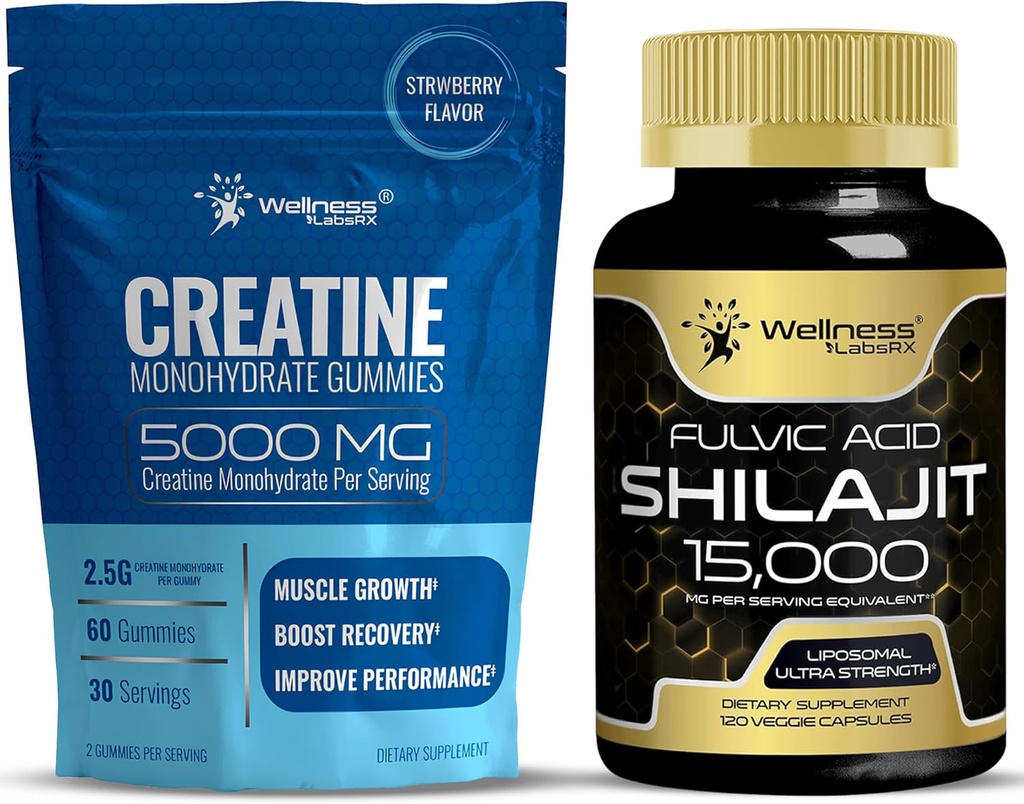 WELLNESS LABSRX Kreatívne Gummy a Shilajit Kapsule