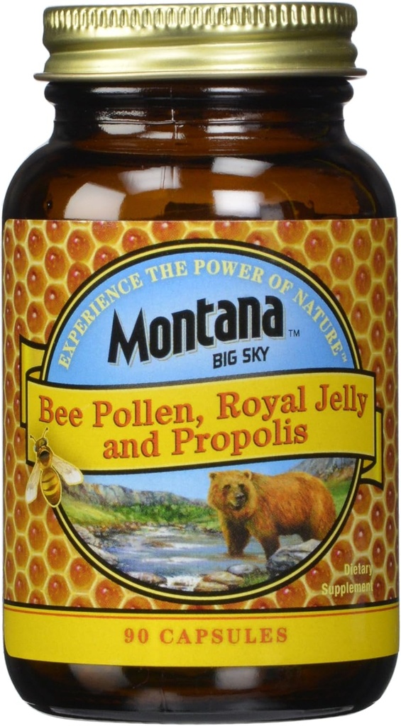 Včela Pollen Royal Jelly and Propolis Capsules, 90 grófov (pack of 12)