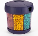 Mossime Supplement Usporiadateľ s extra veľkými 7 Kompartments, TPU Soft Lid Easy Open Pill Dispenser, Jeden mesiac Cestovanie Organizátor skladovanie vitamínov Holič, Medicína Kontajnerové Pill fľaše