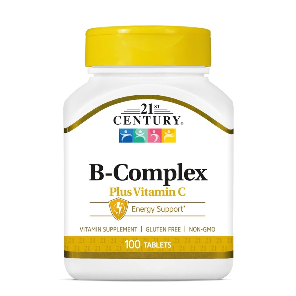 21st Century Healthcare, B Complex Plus Vitamín C, Tablety 100 Počet (Pack of 1)