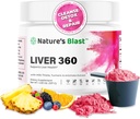 Pečeň 360 - Pečeň Clean Detox & Repair Powder with Milk Thitle, Turmeric & Artičoka Extract Fruit Punch Flavor 30 Servings