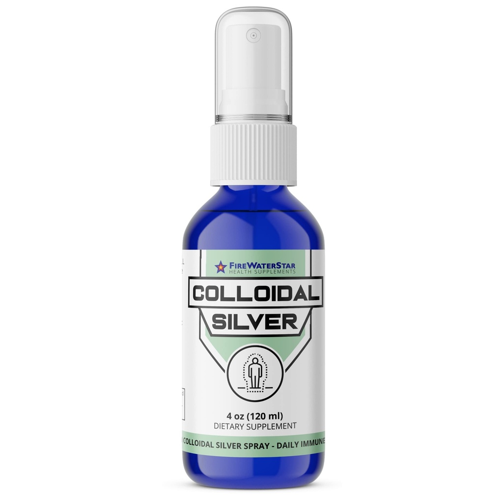 FWS koloidné striebro sprej - 4 oz - číre striebro - 50 ppm - 99,99% Pure Silver - denná imunitná podpora
