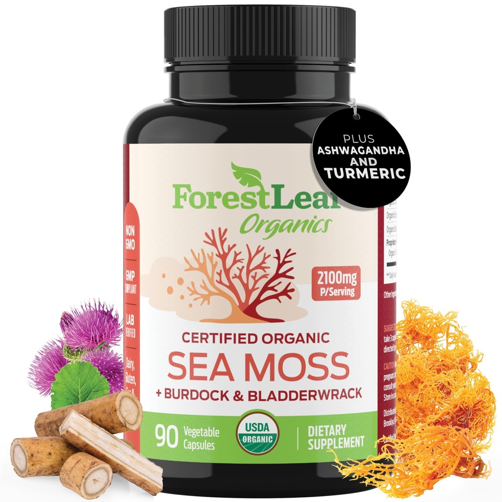 ForestLeaf Organic Irish Sea Moss Capsules 